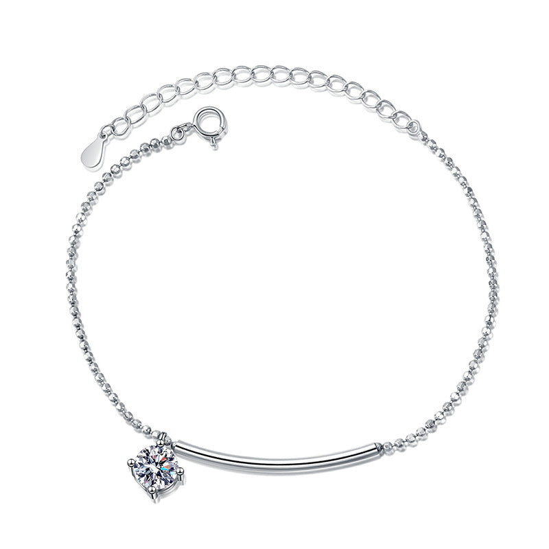 [Plus&Max]ELEGANT HALF-MOON CURVE MOISSANITE BRACELET