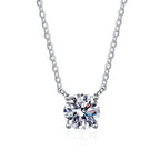 [Plus&Max]CLASSIC FOUR-PRONG SOLITAIRE MOISSANITE NECKLACE