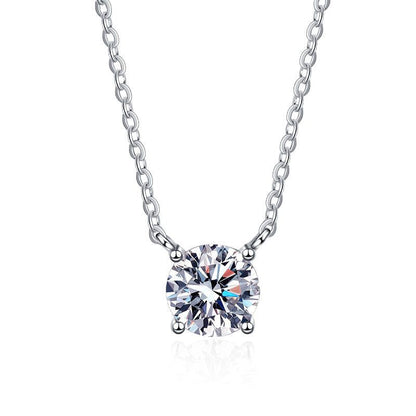 [Plus&Max]CLASSIC FOUR-PRONG SOLITAIRE MOISSANITE NECKLACE