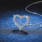 [Plus&Max]ROMANTIC HEART MOISSANITE PENDANT NECKLACE