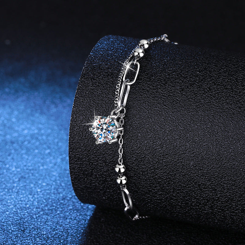 [Plus&Max]CLASSIC SOLITAIRE MOISSANITE BRACELET
