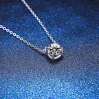 [Plus&Max]CLASSIC FOUR-PRONG SOLITAIRE MOISSANITE NECKLACE