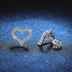[Plus&Max]SPARKLING HEART-SHAPED MOISSANITE STUD EARRINGS