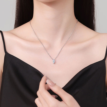 [Plus&Max]SOPHISTICATED MARQUISE-CUT MOISSANITE PENDANT NECKLACE