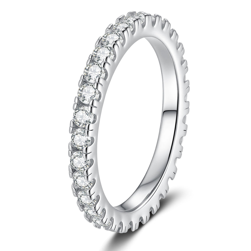 [Plus&Max]DAINTY 0.87CT FULL ETERNITY MOISSANITE RING