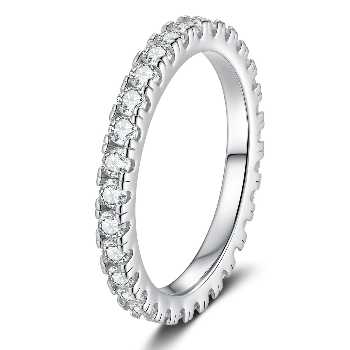 [Plus&Max]DAINTY 0.87CT FULL ETERNITY MOISSANITE RING