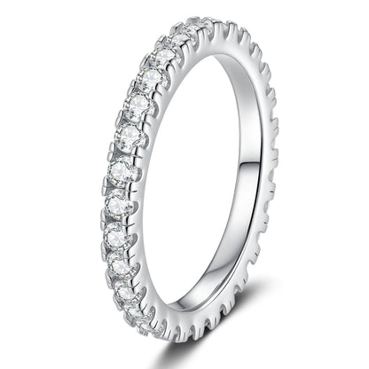 [Plus&Max]DAINTY 0.87CT FULL ETERNITY MOISSANITE RING