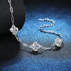 [Plus&Max]TRIPLE-CLOVER MOISSANITE BRACELET