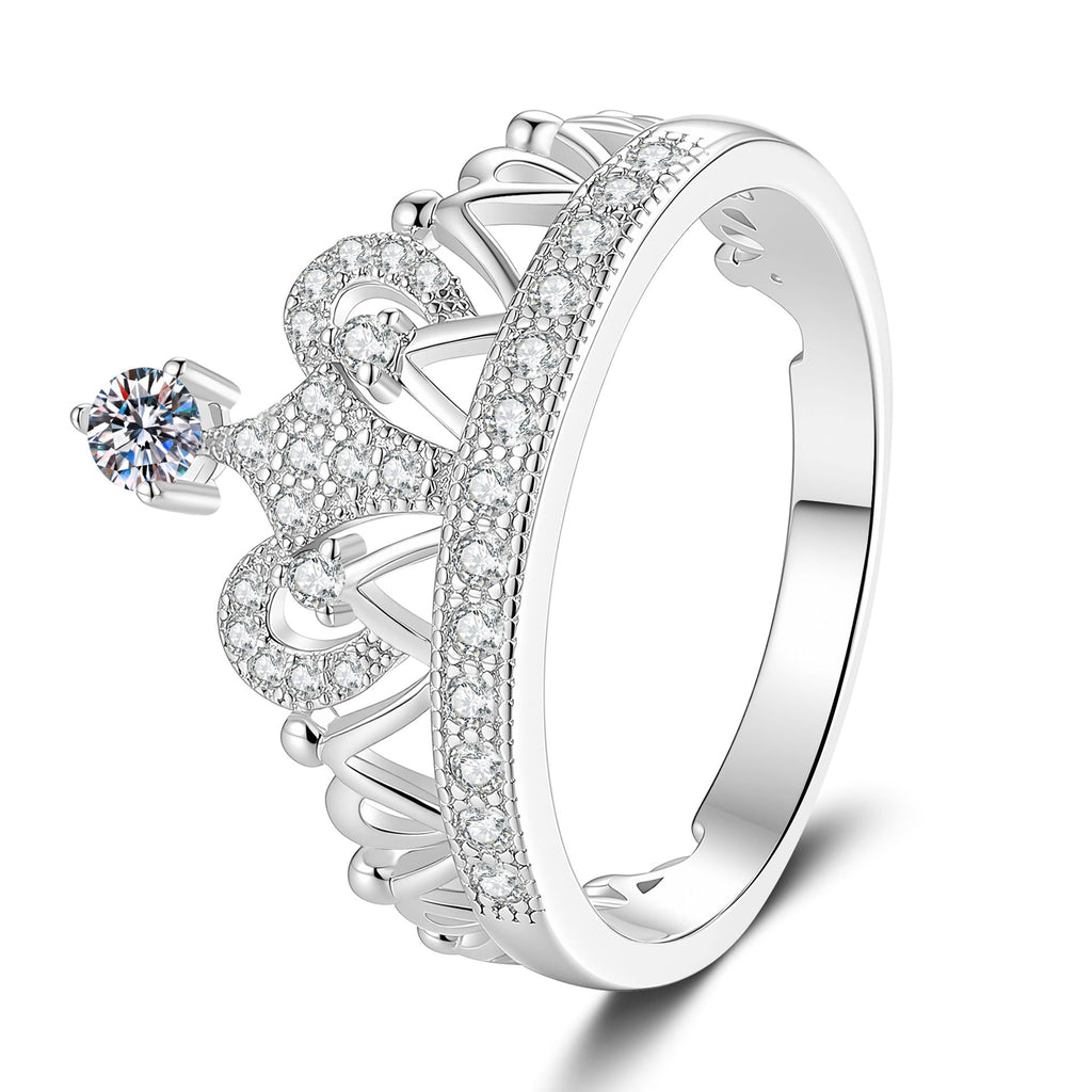 [Plus&Max]DREAMY CROWN MOISSANITE RING - 1.2CT ELEGANT PRINCESS STYLE