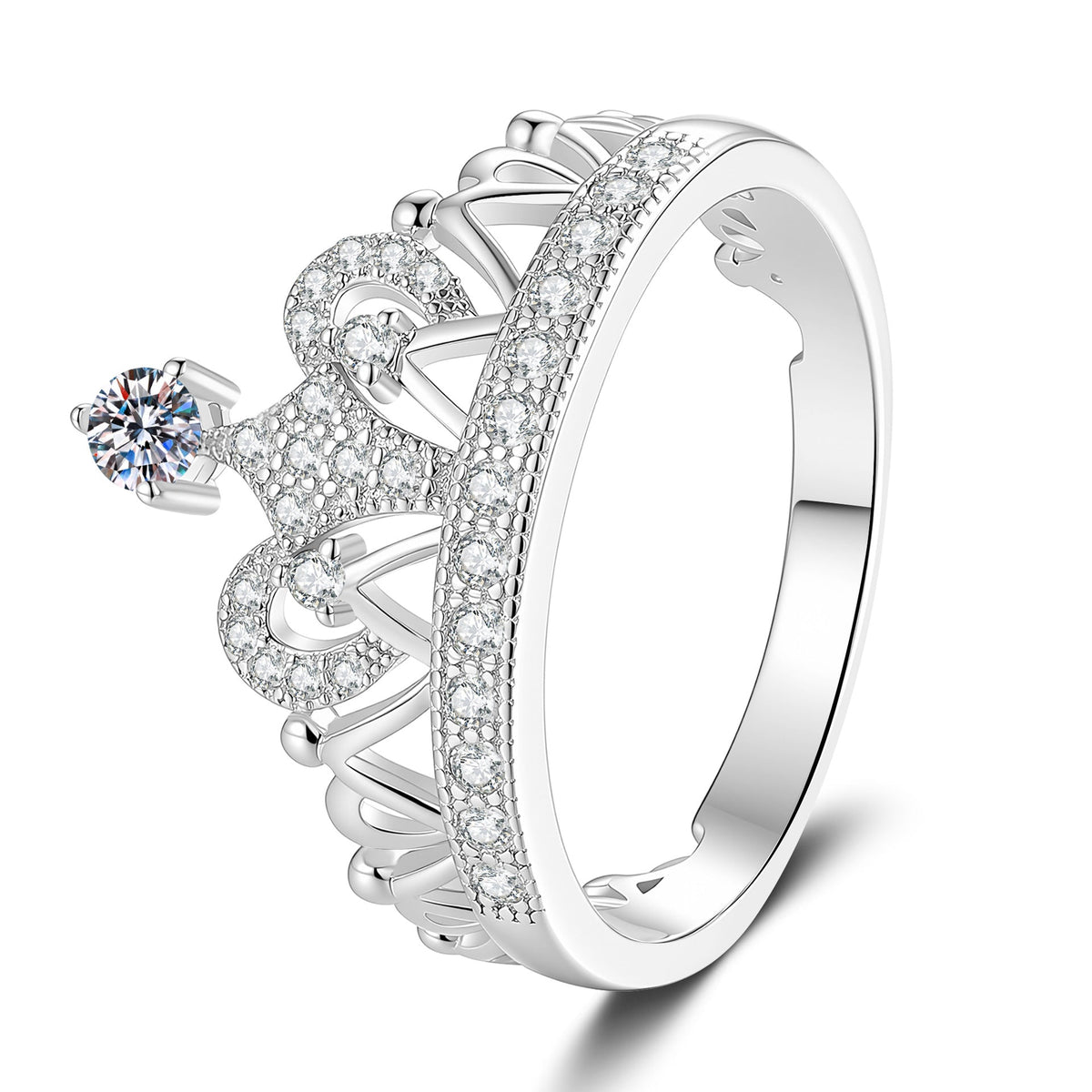[Plus&Max]DREAMY CROWN MOISSANITE RING - 1.2CT ELEGANT PRINCESS STYLE