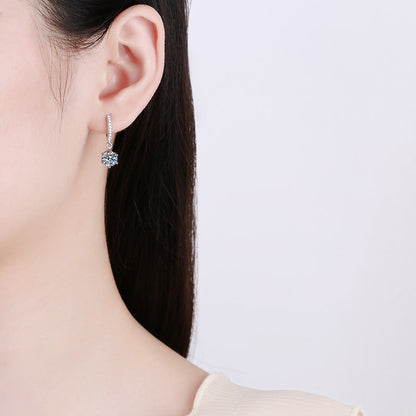 [Plus&Max]CLASSIC 6-PRONG MOISSANITE DROP EARRINGS