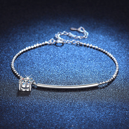 [Plus&Max]ELEGANT HALF-MOON CURVE MOISSANITE BRACELET