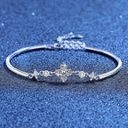 [Plus&Max]CLOVER & TWIN-STAR MOISSANITE BRACELET