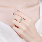 [Plus&Max]ELEGANT PRINCESS CUT MOISSANITE ENGAGEMENT RING