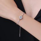 [Plus&Max]INTERLOCKING HEART & CIRCLE MOISSANITE BRACELET