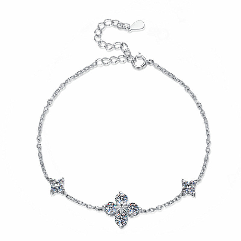 [Plus&Max]CLOVER LUCKY CHARM MOISSANITE BRACELET