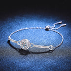 [Plus&Max]INTERLOCKING HEART & CIRCLE MOISSANITE BRACELET