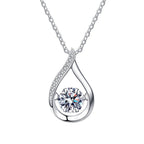 [Plus&Max]DANCING WATER DROP MOISSANITE NECKLACE