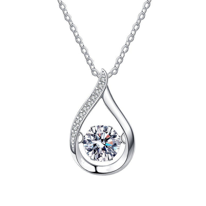 [Plus&Max]DANCING WATER DROP MOISSANITE NECKLACE
