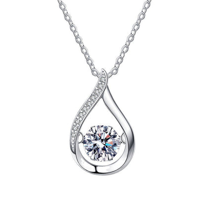 [Plus&Max]DANCING WATER DROP MOISSANITE NECKLACE