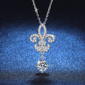 [Plus&Max]ROYAL FLEUR-DE-LIS MOISSANITE PENDANT NECKLACE