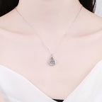 [Plus&Max]DANCING WATER DROP MOISSANITE NECKLACE