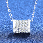 [Plus&Max]FULL-PAVE "HOURGLASS" MOISSANITE NECKLACE