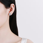 [Plus&Max]RADIANT SUNFLOWER MOISSANITE STUD EARRINGS