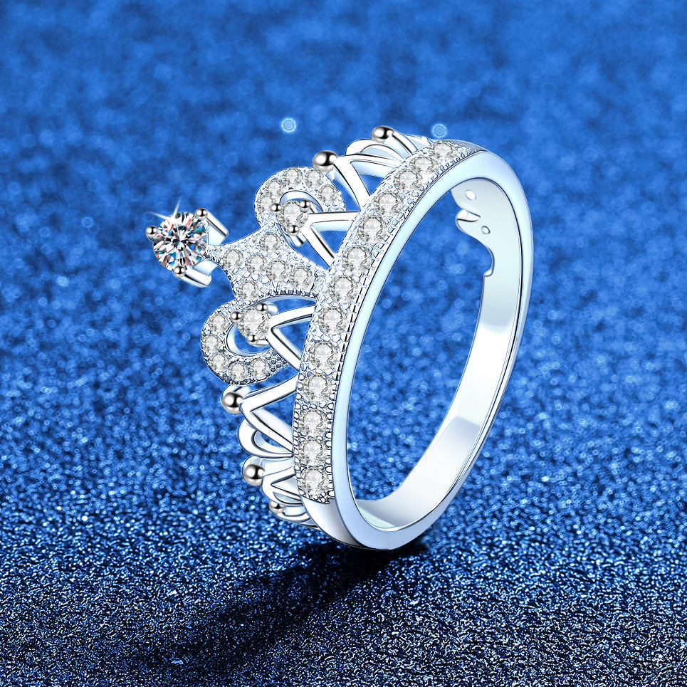 [Plus&Max]DREAMY CROWN MOISSANITE RING - 1.2CT ELEGANT PRINCESS STYLE