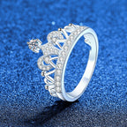 [Plus&Max]DREAMY CROWN MOISSANITE RING - 1.2CT ELEGANT PRINCESS STYLE
