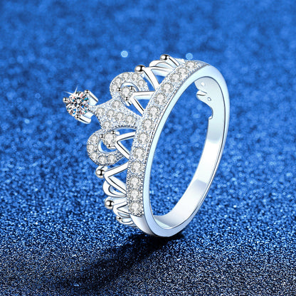 [Plus&Max]DREAMY CROWN MOISSANITE RING - 1.2CT ELEGANT PRINCESS STYLE