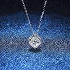 [Plus&Max]GEOMETRIC SUGAR-CUBE MOISSANITE NECKLACE