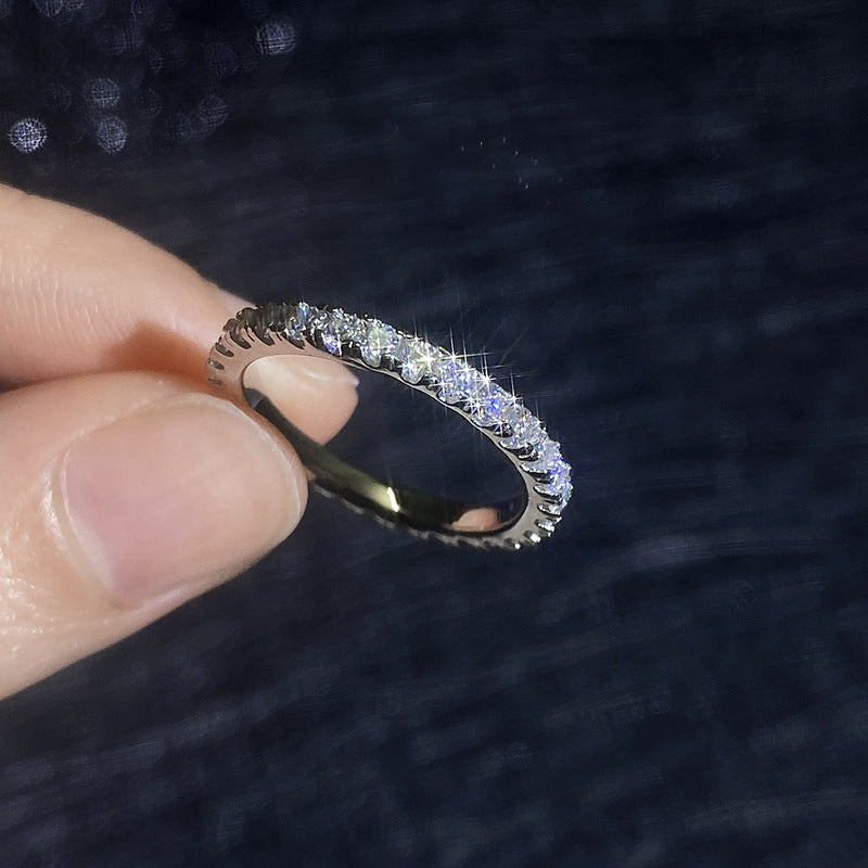 [Plus&Max]DAINTY 0.87CT FULL ETERNITY MOISSANITE RING