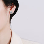 [Plus&Max]BLOOMING SUNFLOWER MOISSANITE STUD EARRINGS