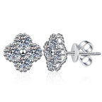 [Plus&Max]ELEGANT FOUR-LEAF CLOVER MOISSANITE STUD EARRINGS