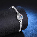 [Plus&Max]INTERLOCKING HEART & CIRCLE MOISSANITE BRACELET