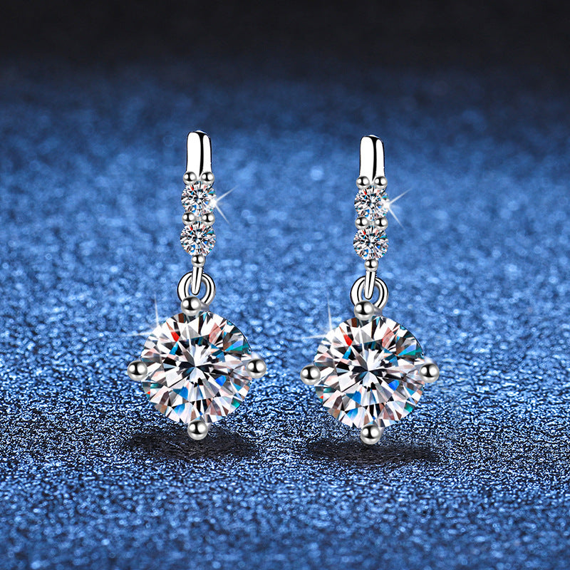 [Plus&Max]DYNAMIC TASSEL MOISSANITE DROP EARRINGS