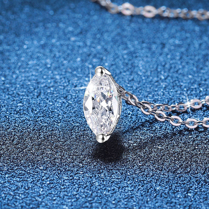 [Plus&Max]SOPHISTICATED MARQUISE-CUT MOISSANITE PENDANT NECKLACE