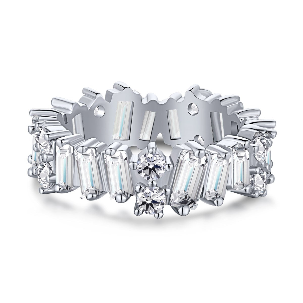 [Max Jewelry ]Delicate Multi Shape Tennis Ring