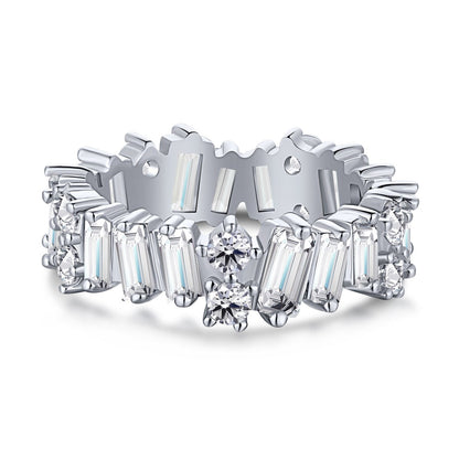[Max Jewelry ]Delicate Multi Shape Tennis Ring