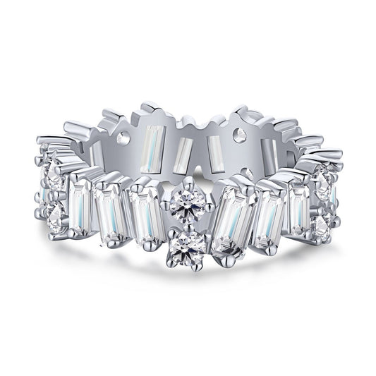 [Max Jewelry ]Delicate Multi Shape Tennis Ring