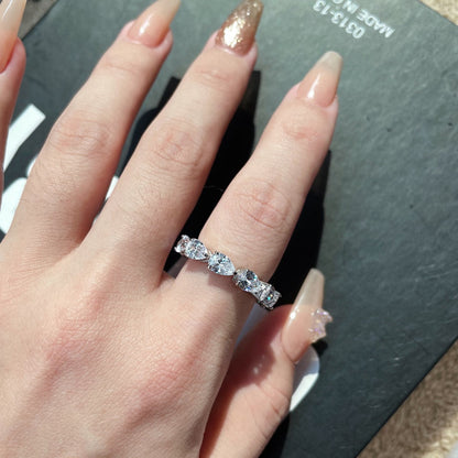 [Max Jewelry ]Exquisite Pear Cut Tennis Ring