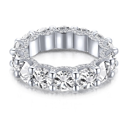 [Max Jewelry ]Gorgeous Round Cut Tennis Ring