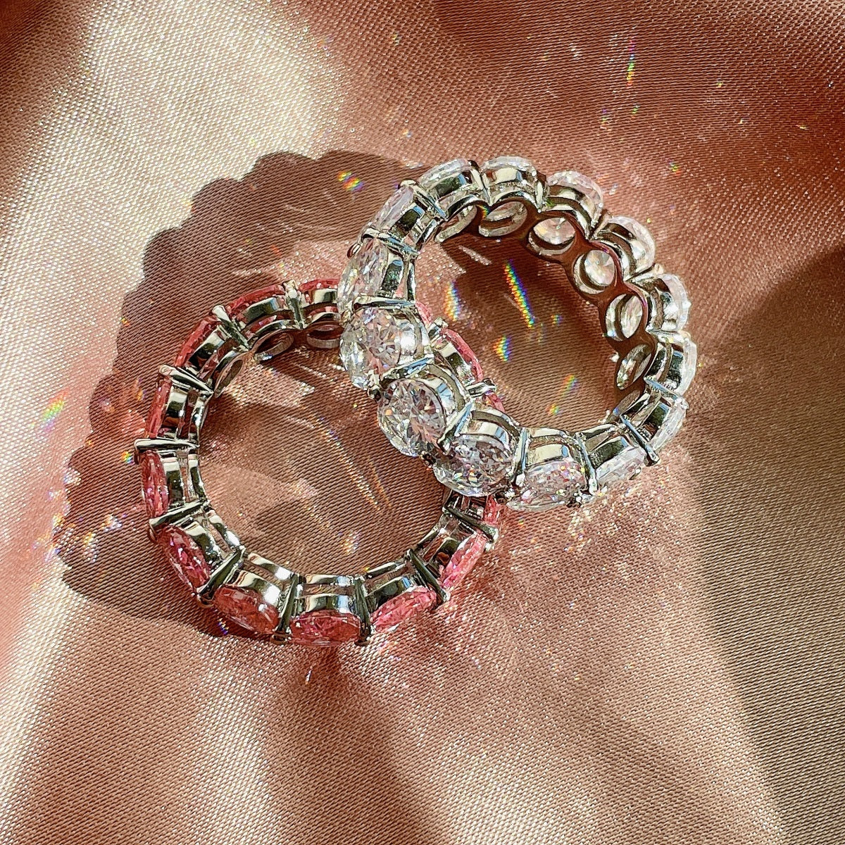 [Max Jewelry ]Dainty Elongated Cushion Cut Tennis Ring