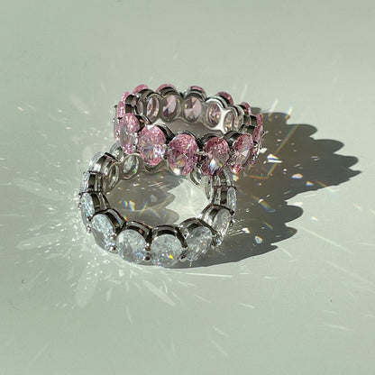 [Max Jewelry ]Dainty Elongated Cushion Cut Tennis Ring