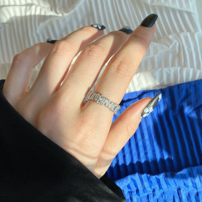 [Max Jewelry ]Delicate Multi Shape Tennis Ring