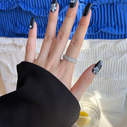 [Max Jewelry ]Delicate Multi Shape Tennis Ring