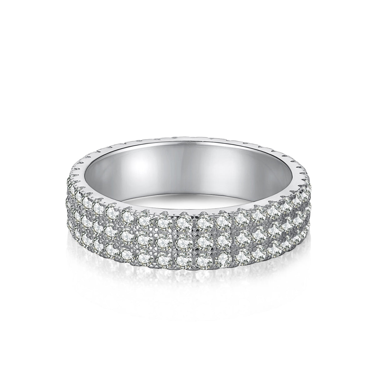 [Max Jewelry ]Dainty Round Cut Tennis Ring