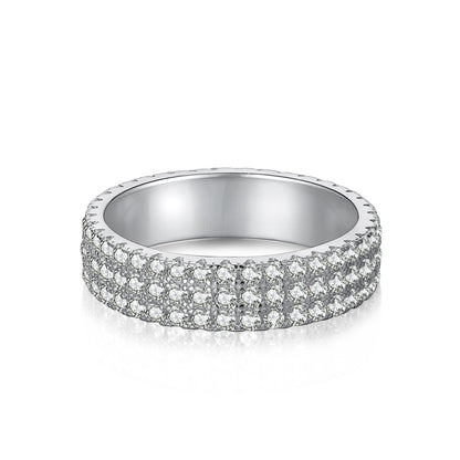 [Max Jewelry ]Dainty Round Cut Tennis Ring