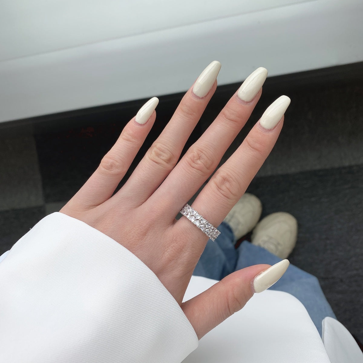 [Max Jewelry ]Sparkling Full Heart Ring